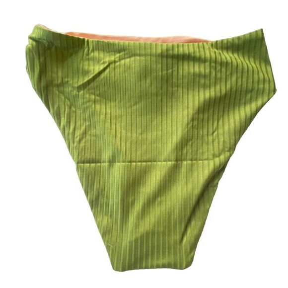 J Crew Wide Rib High Rise Belt Detail Canteen Green Bikini Bottom Sz S NWT - Picture 6 of 16